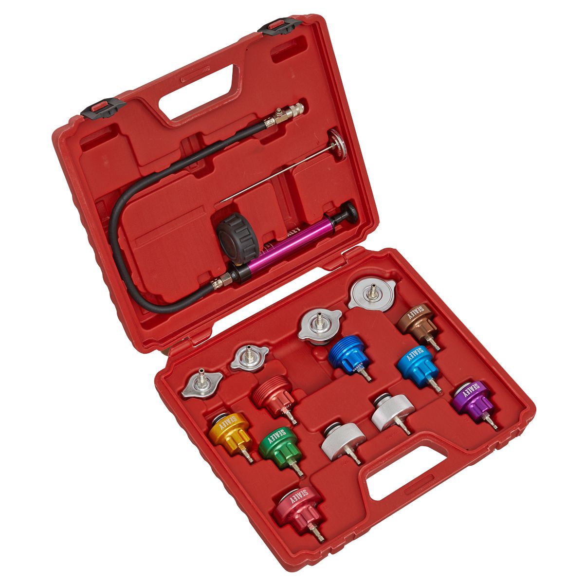 Sealey Cooling System Pressure Test Kit 16pc - Image 1