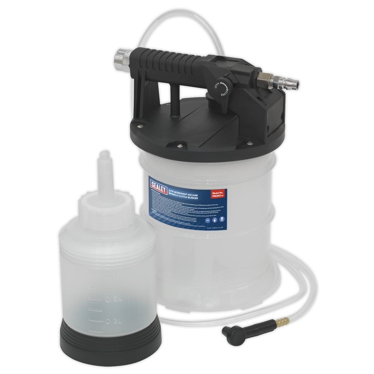 Sealey Workshop Vacuum Brake & Clutch Bleeder 2L - Image 1