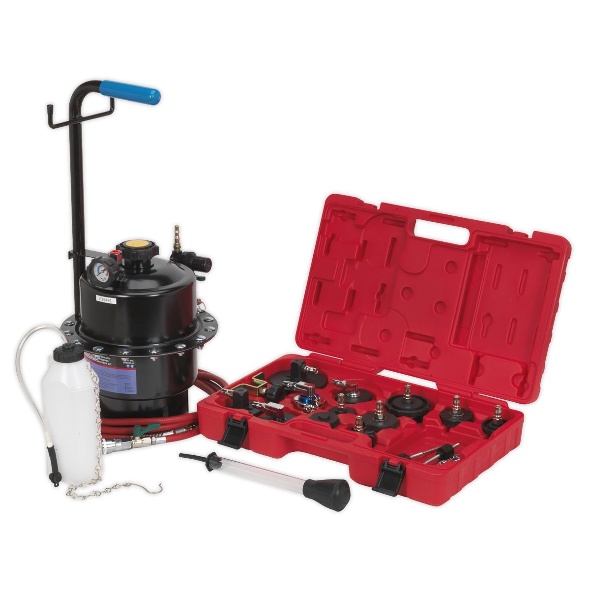 Sealey Pneumatic Brake & Clutch Pressure Bleeder Kit - Image 2