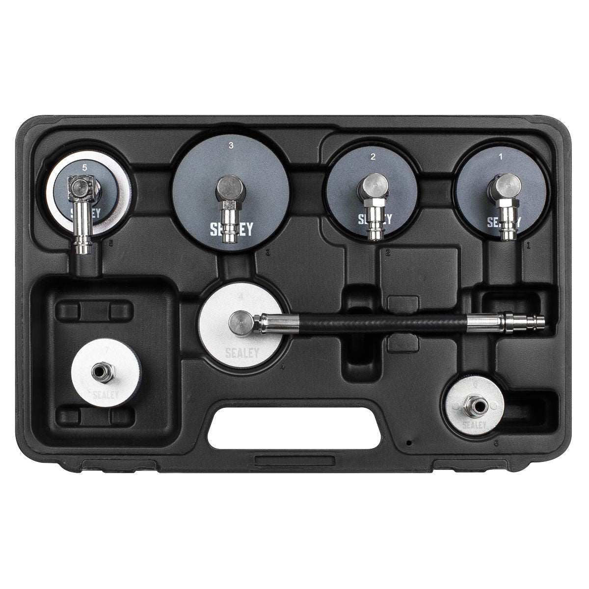 Sealey Brake & Clutch Pressure Bleeder Cap Set 7pc - Image 2