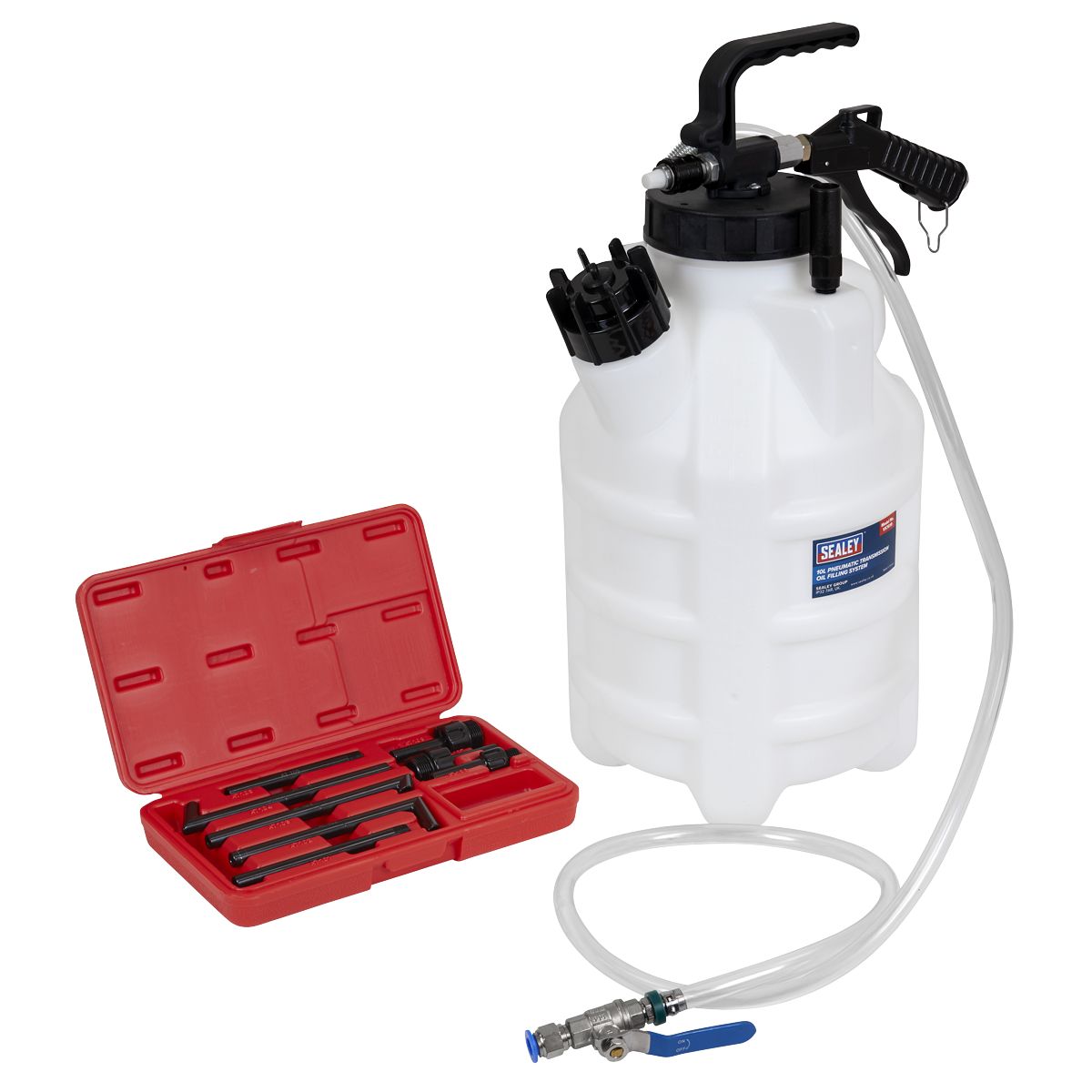 Sealey Pneumatic Transmission Oil Filling System 10L - Image 1