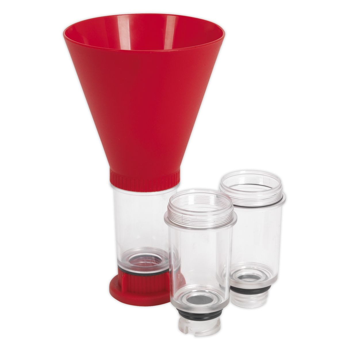Sealey Engine Oil Funnel for BMW/Fiat/Ford/Mazda/Mercedes/Toyota/Lexus/VAG 4pc - Image 1