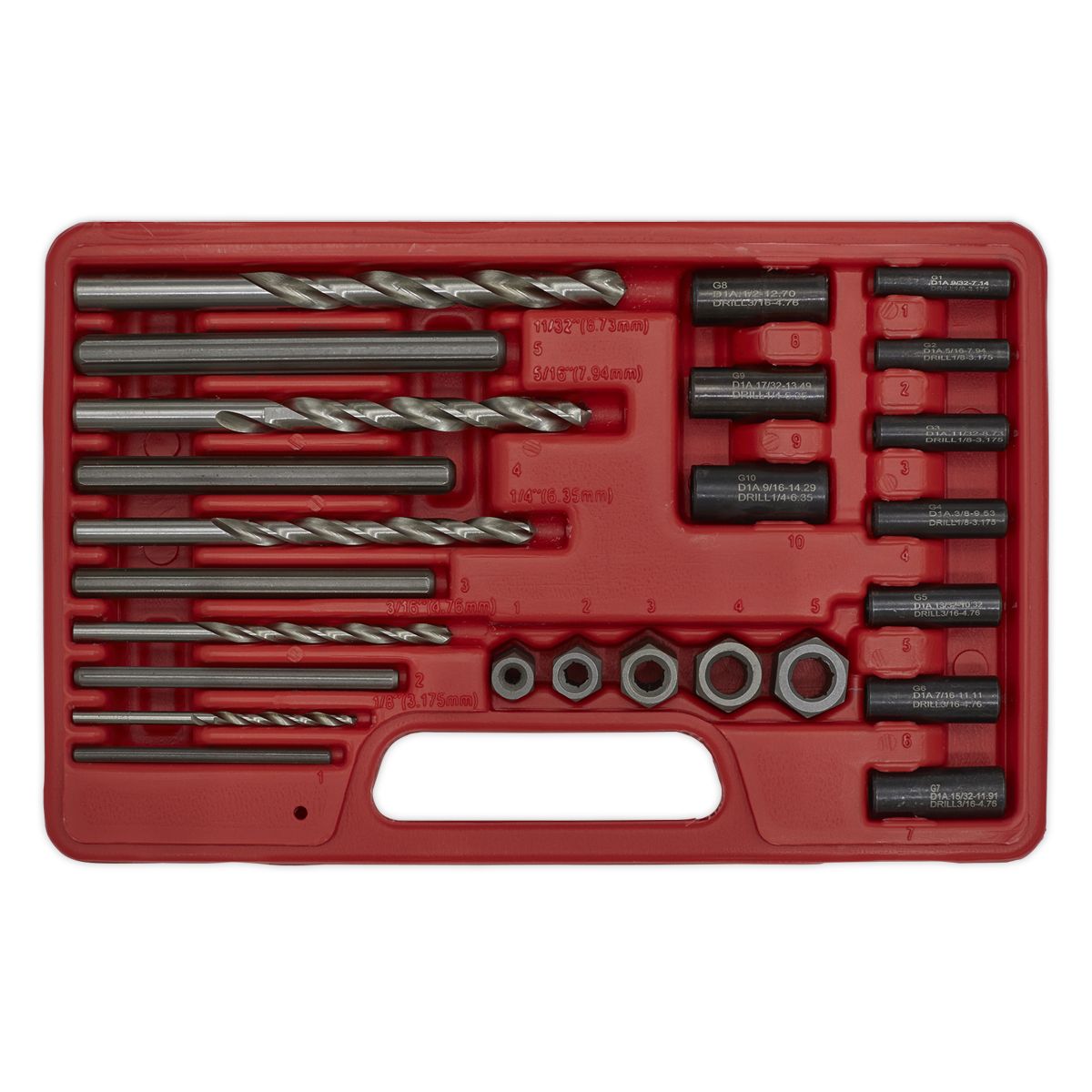 Sealey Stud Extractor Set 25pc - Image 3