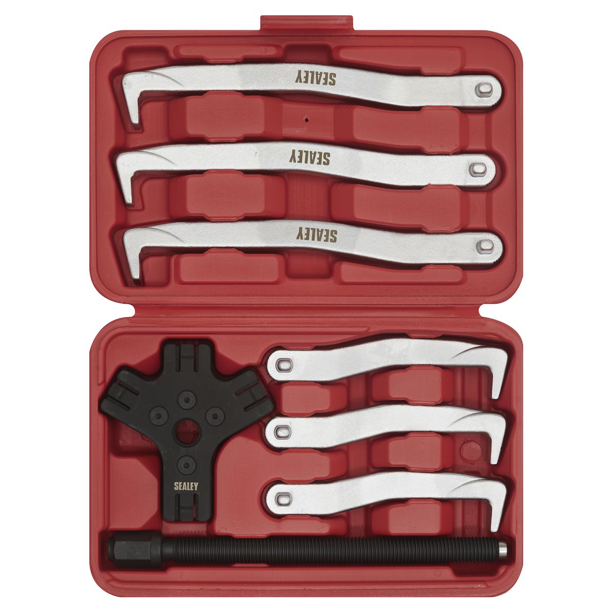 Sealey Fast Action Twin/Triple Leg Reversible Puller Set 150 & 220mm 8pc - Image 7