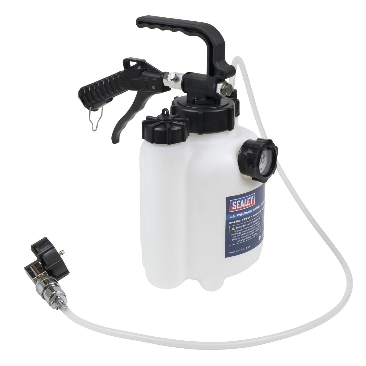 Sealey Pneumatic Brake & Clutch Bleeder 2.5L - Image 1