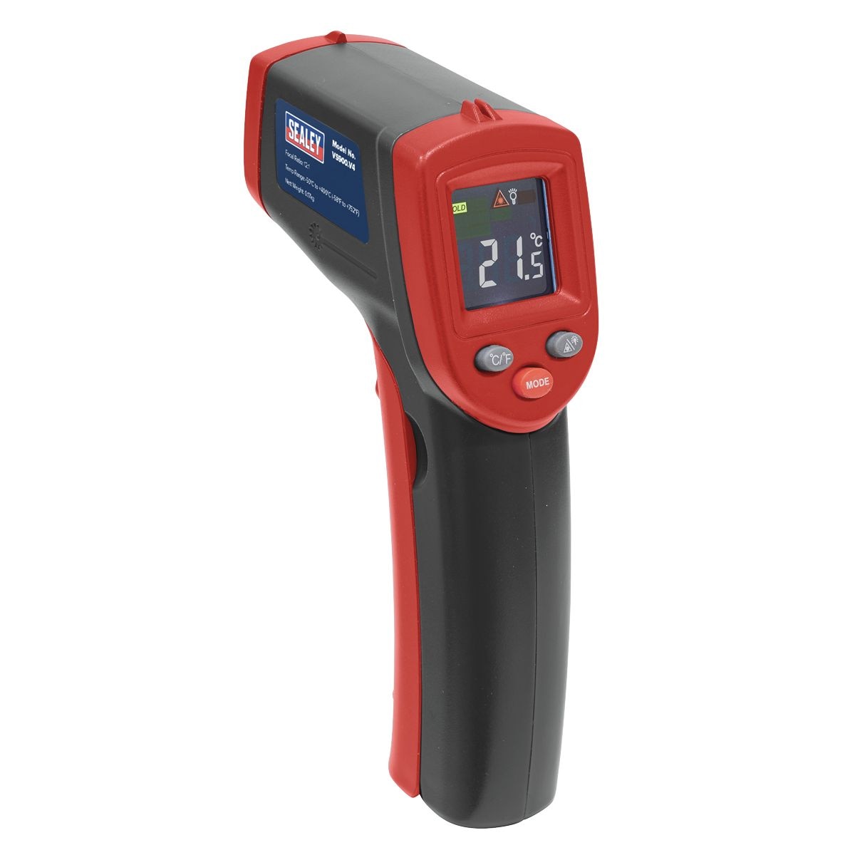 Sealey Infrared Laser Digital Thermometer 12:1 - Image 1