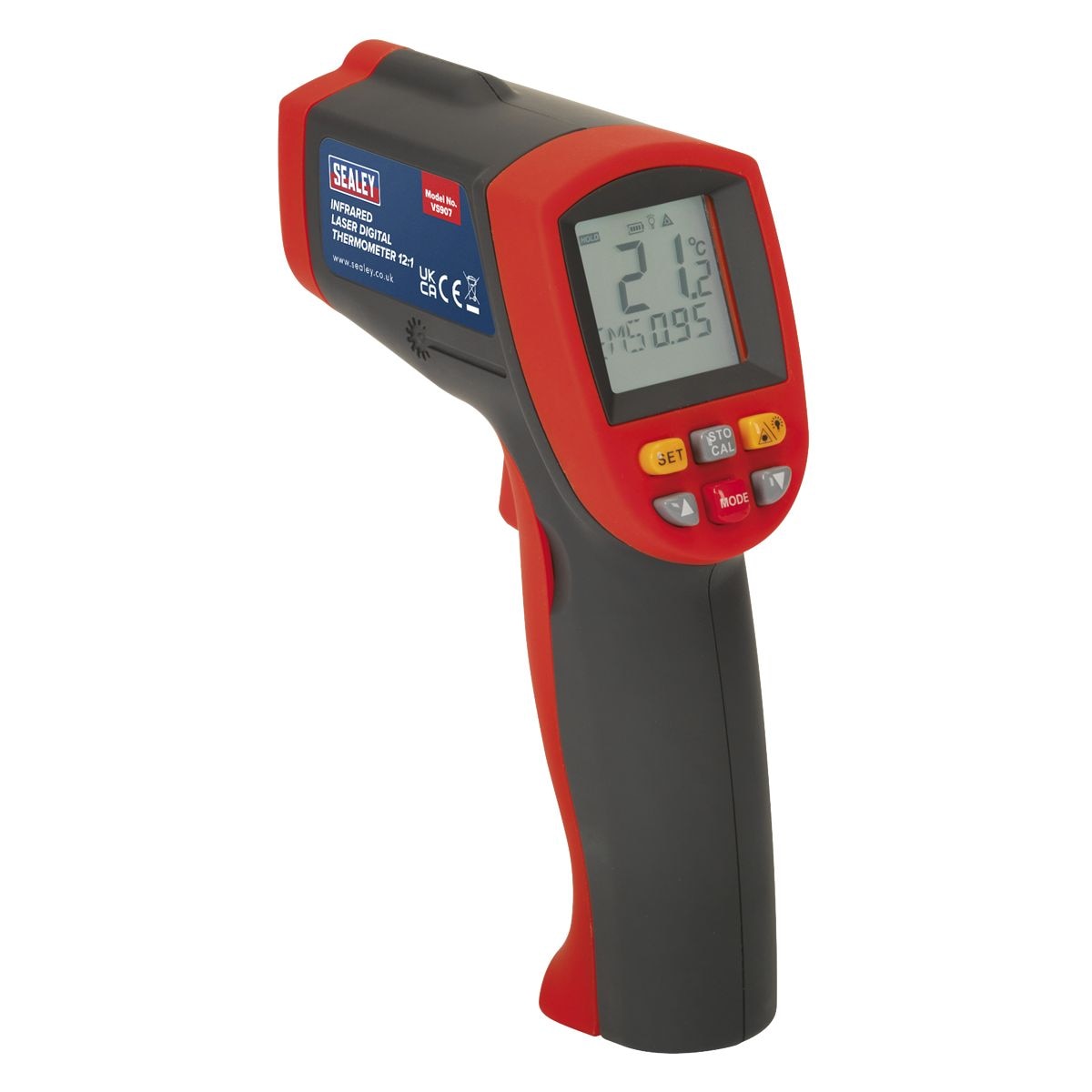 Sealey Infrared Laser Digital Thermometer 12:1 - Image 1