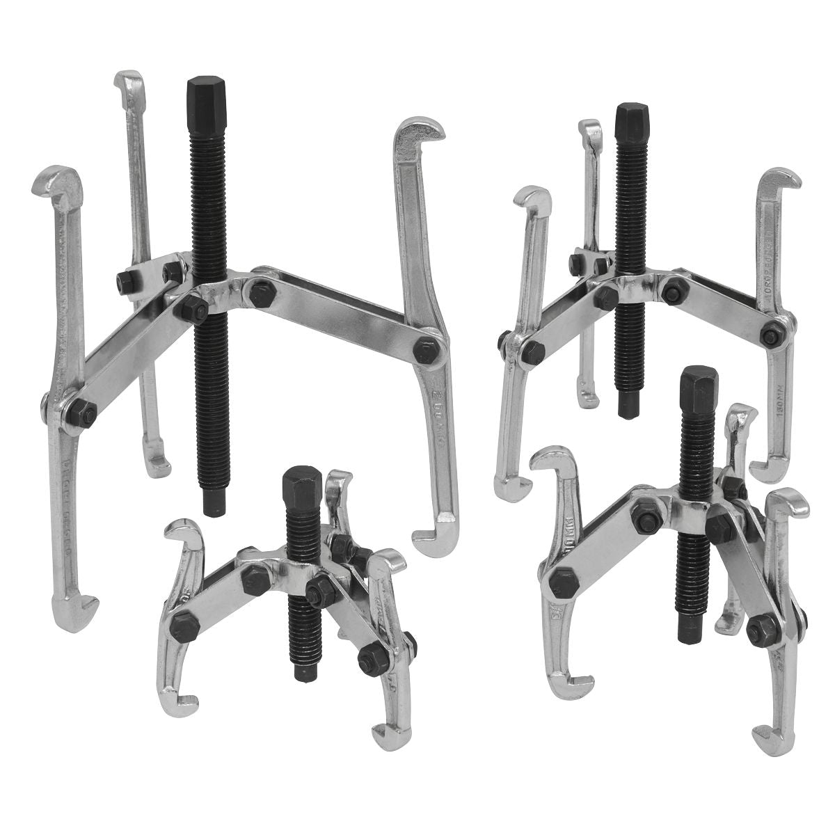Sealey Triple Leg Gear Reversible Puller Set 4pc - Image 1