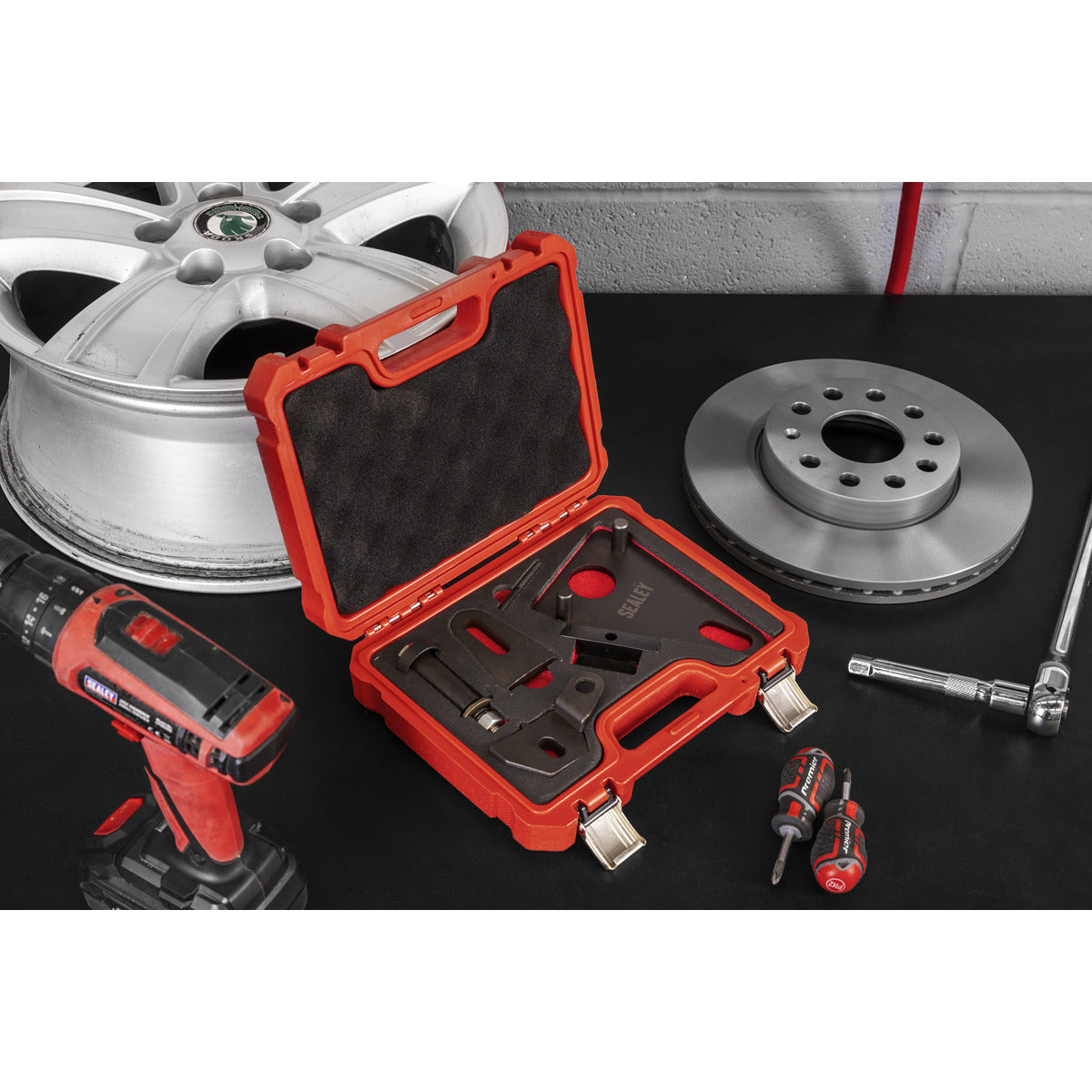 Sealey Front Pulley & Flywheel Locking Tool Set - Chain Drive VSE5032