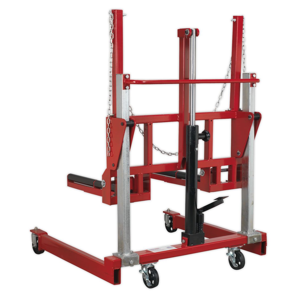 Sealey Wheel Removal Trolley with Adjustable Width 500kg - Image 2