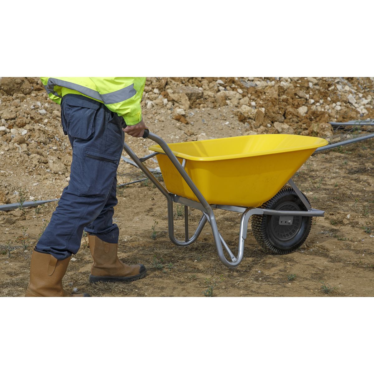 Sealey Wheelbarrow 100L Heavy Duty - Image 6