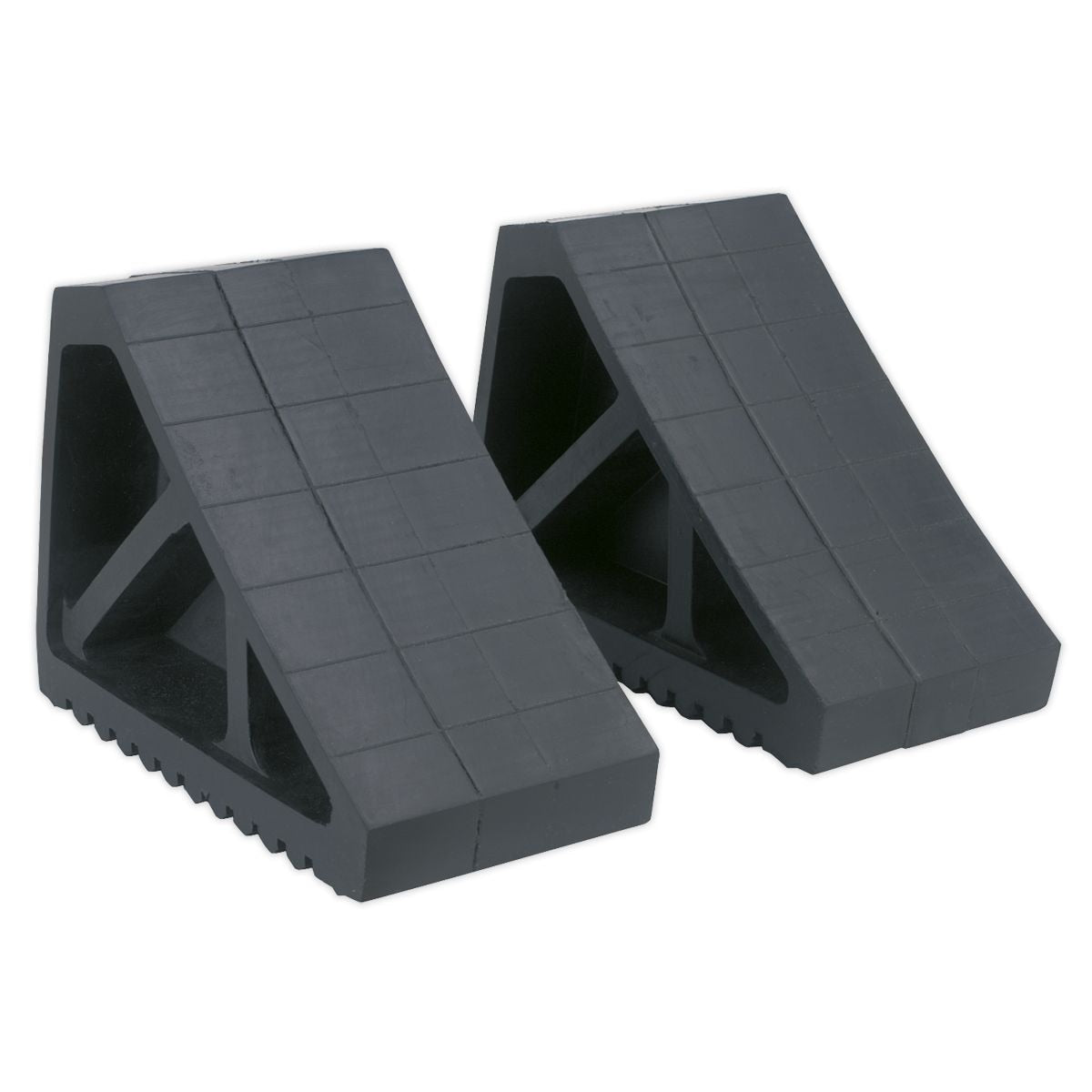 Sealey Rubber Wheel Chocks - Pair - Image 1