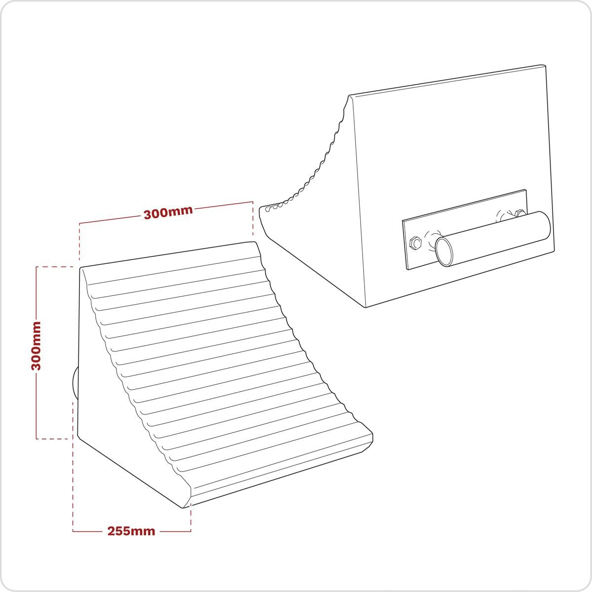 Sealey Heavy-Duty Rubber Wheel Chock - Single - Image 3