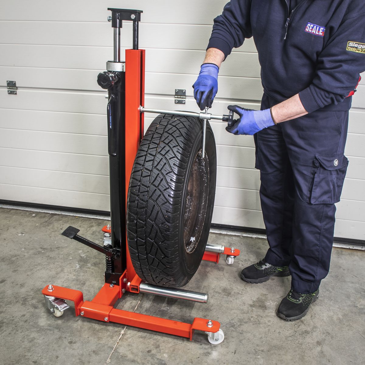 Sealey Quick Lift Wheel Removal/Lifter Trolley 80kg - Image 5