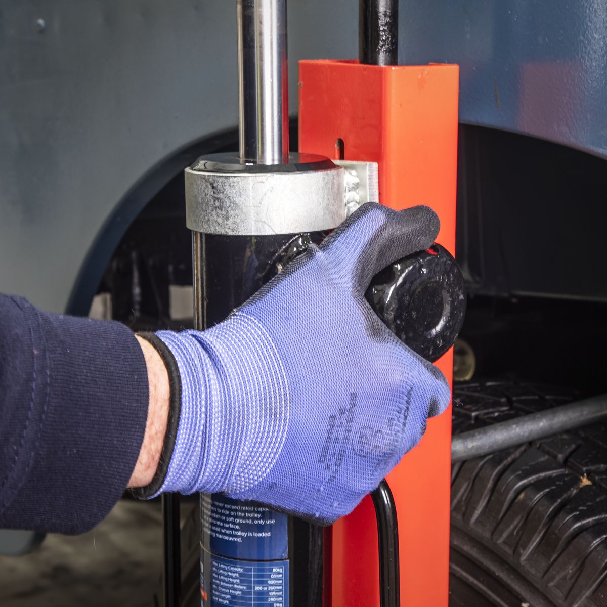 Sealey Quick Lift Wheel Removal/Lifter Trolley 80kg - Image 6