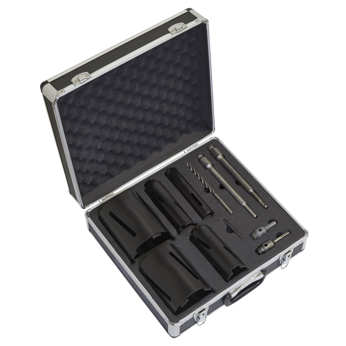 Sealey Diamond 5 Core Kit (¬Ø38, 52, 65, 117, 127mm Cores with Adaptors) - Image 1