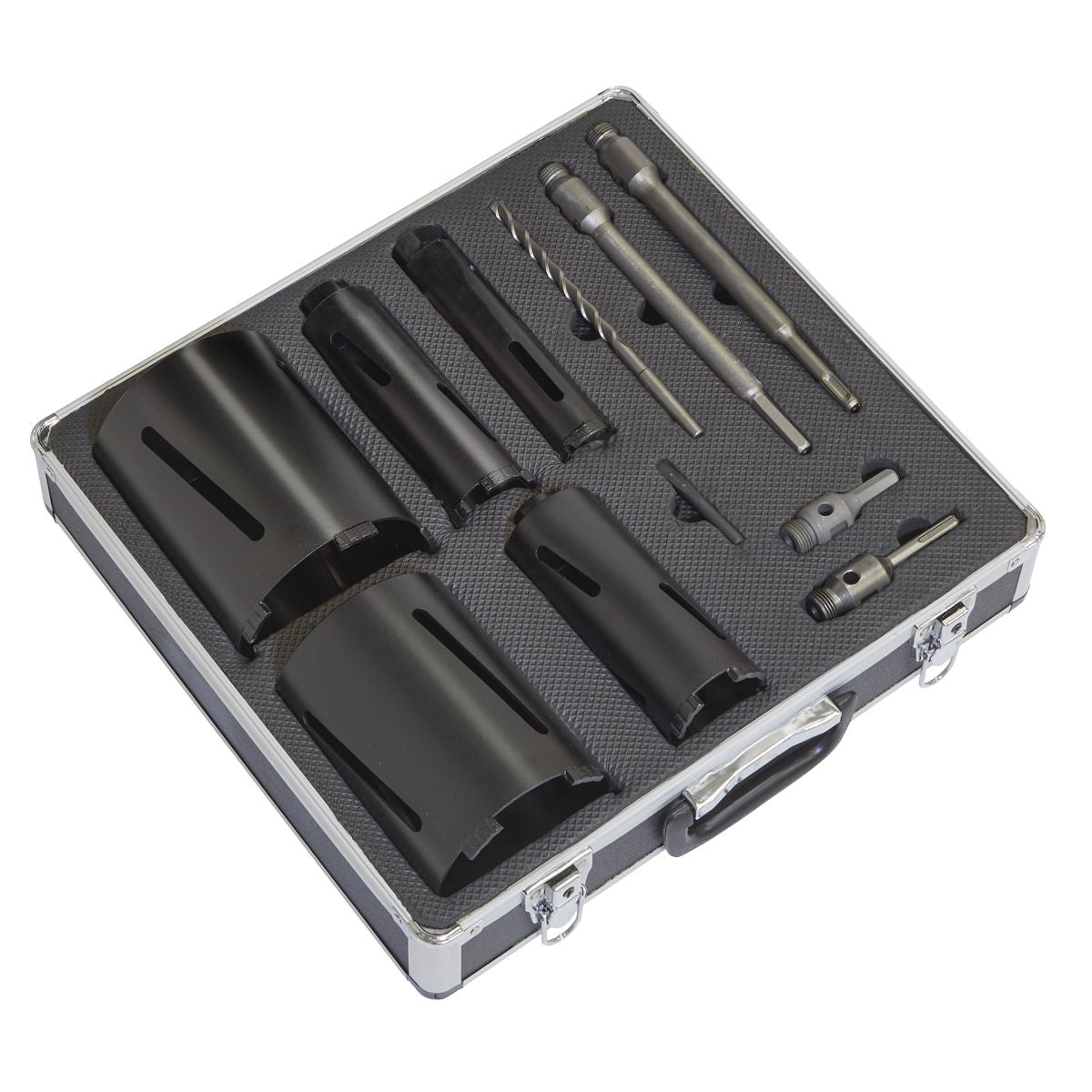 Sealey Diamond 5 Core Kit (¬Ø38, 52, 65, 117, 127mm Cores with Adaptors) - Image 3
