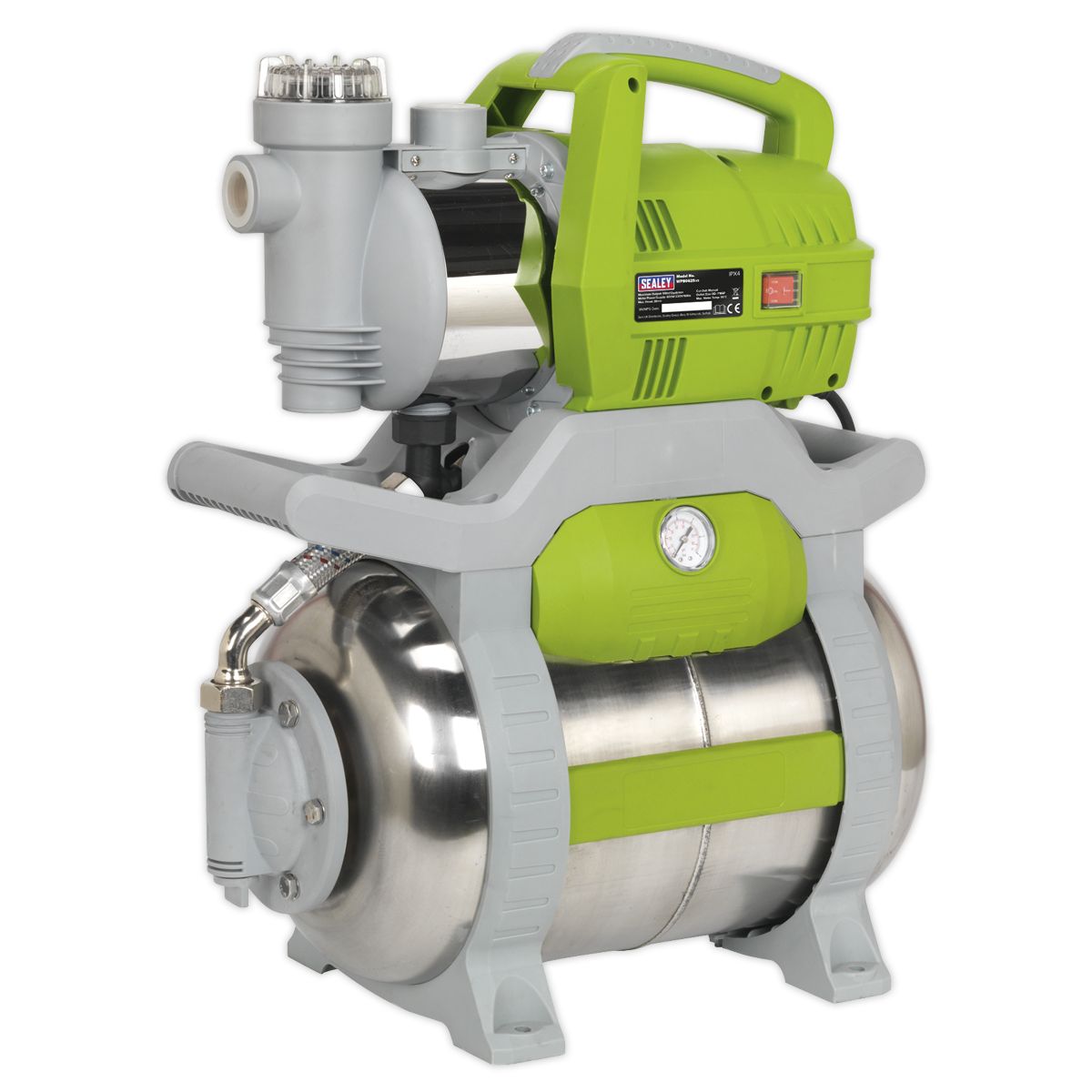 Sealey Surface Mounting Booster Pump Stainless Steel 55L/min 230V - Image 1