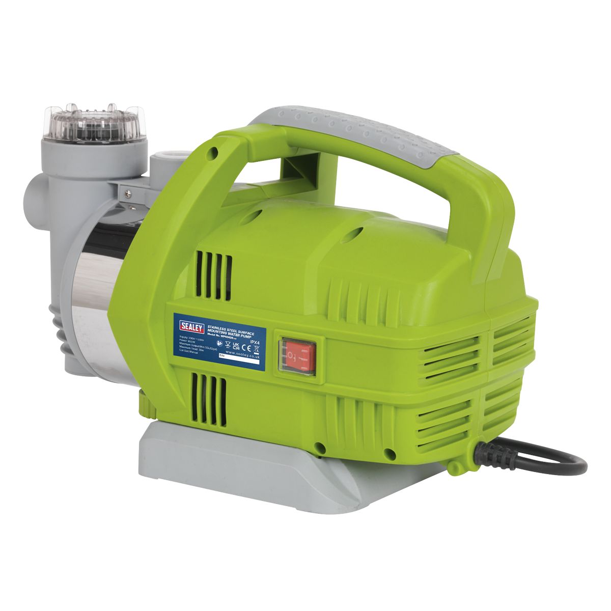 Sealey Surface Mounting Water Pump Stainless Steel 55L/min 230V - Image 5