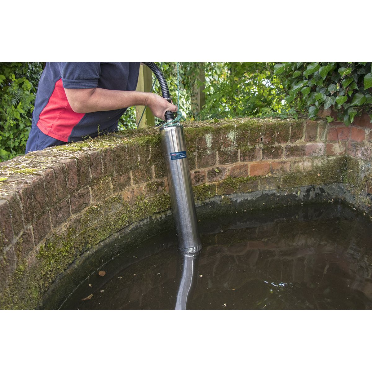 Sealey Borehole/Deep Well Pump 55m Head 9-Stage 230V - Image 5
