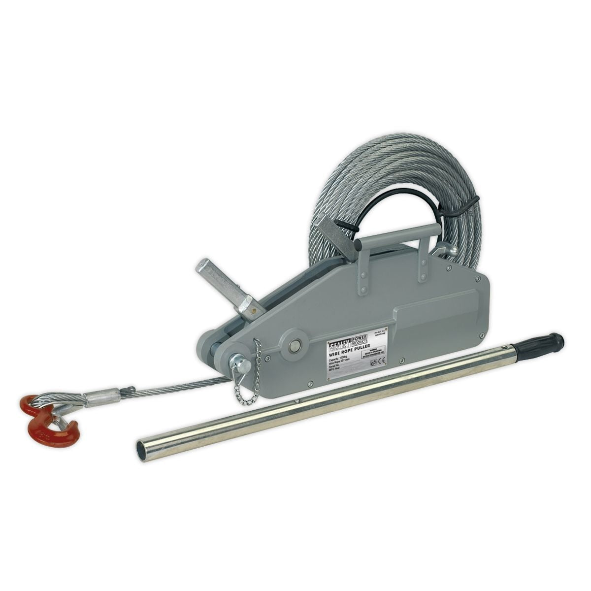 Sealey Wire Rope Puller 1600kg Max Line Force - Image 1