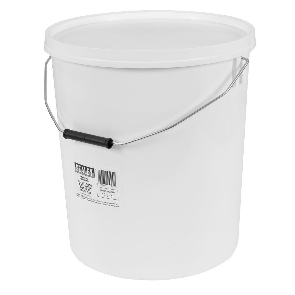 Sealey Walnut Shell Blast Media - Size 16/30 - 12.5kg Tub - Image 2