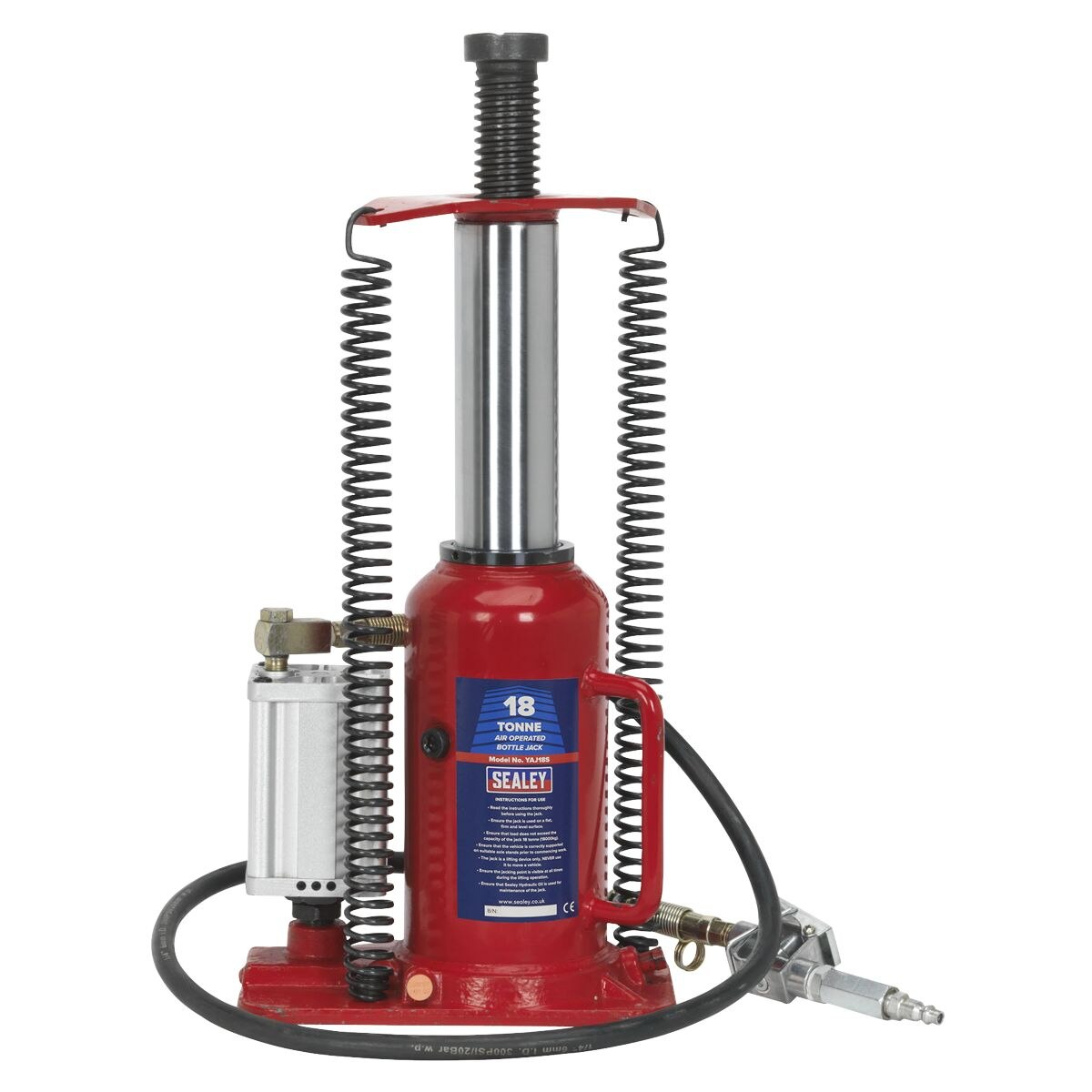 Sealey Air Operated Hydraulic Bottle Jack 18 Tonne - Image 10