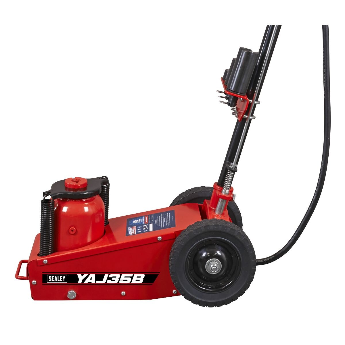 Sealey Air Operated Single Stage Trolley Jack 35 Tonne - Image 5