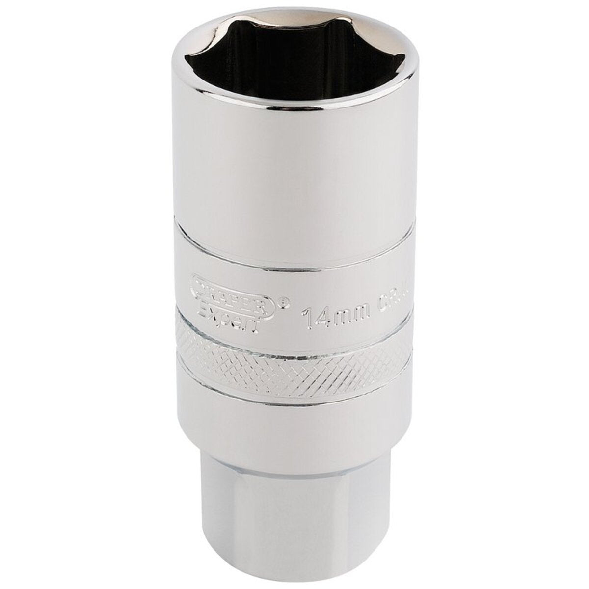 Draper 14mm Thread 6 Point Spark Plug Socket, 3/8" Sq. Dr., 21mm