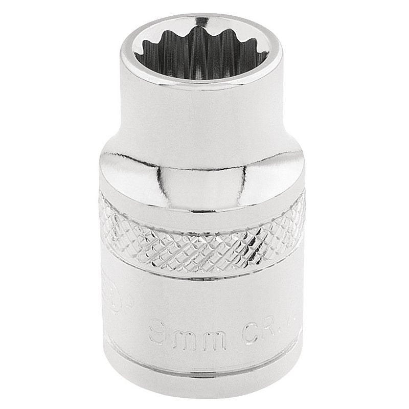 Draper Hi-Torq 12 Point Socket, 3/8" Sq. Dr., 9mm