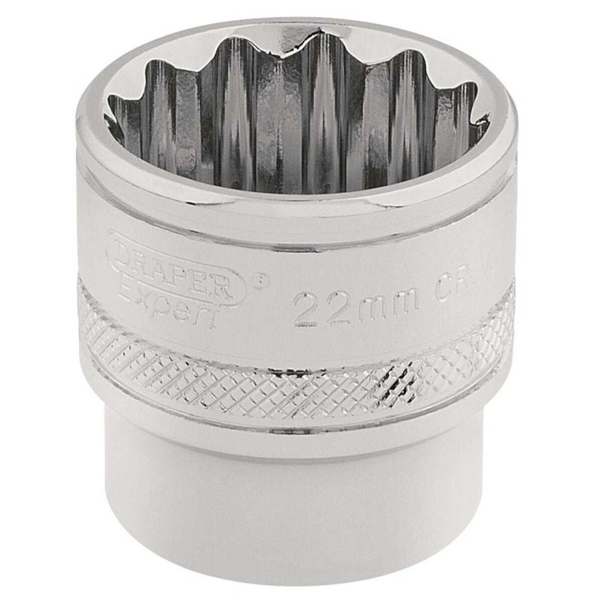 Draper Hi-Torq 12 Point Socket, 3/8" Sq. Dr., 22mm