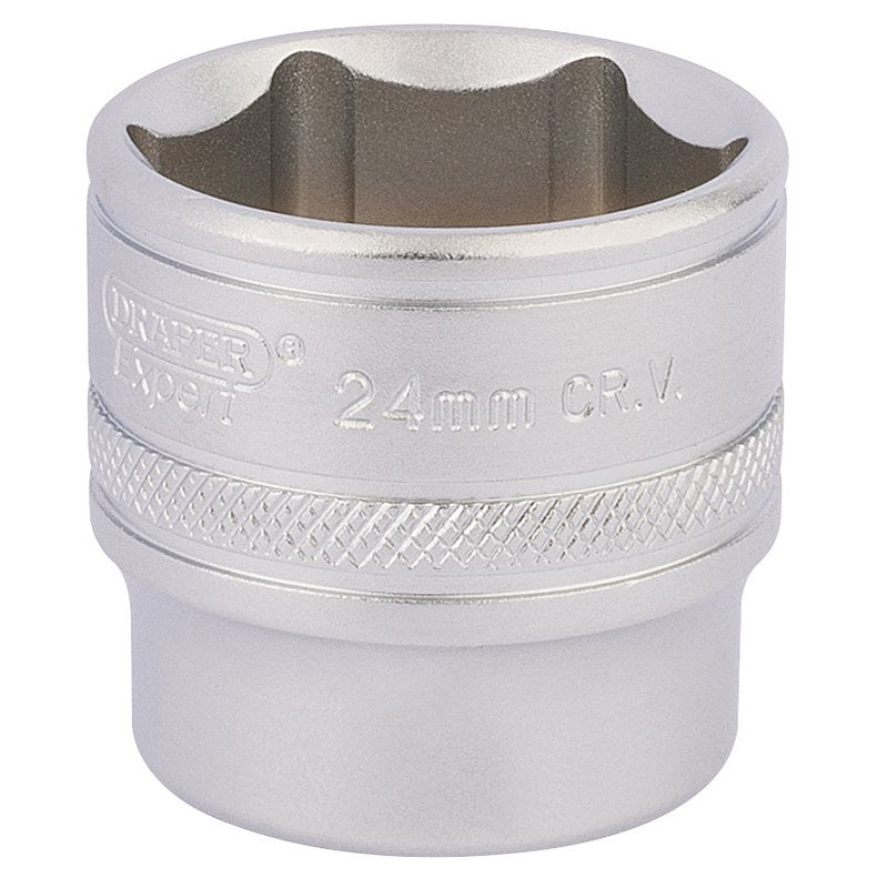 Draper Expert HI-TORQ 6 Point Socket, 3/8" Sq. Dr., 24mm