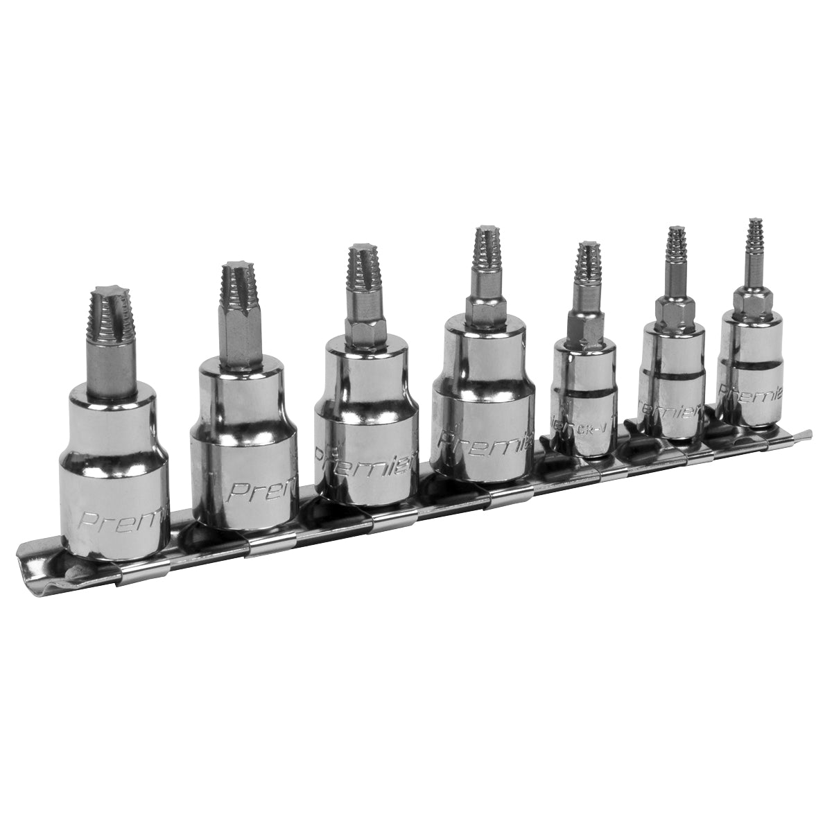 Sealey Premier Lock-On TRX-Star Socket Bit Set 1/4inch & 3/8inch Sq Drive 7pc AK62262