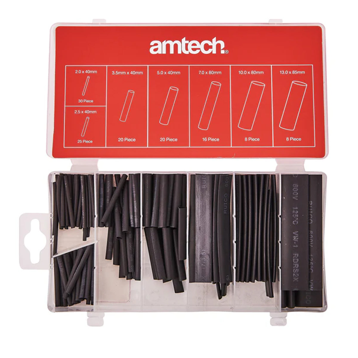 Amtech 127 Piece heat shrink assortment S6205
