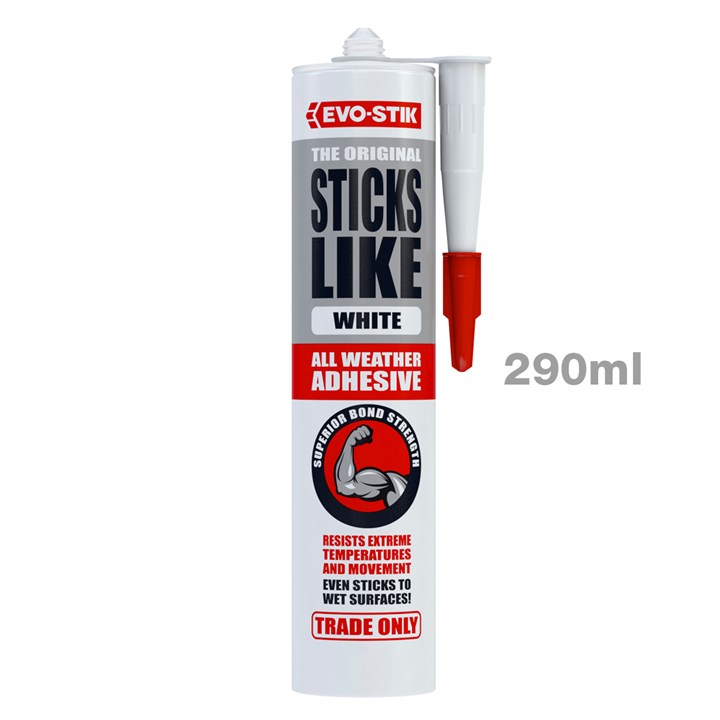 Evo-Stik Sticks Like All Weather Ms Polymer Adhesive White C20 DKBS30619750
