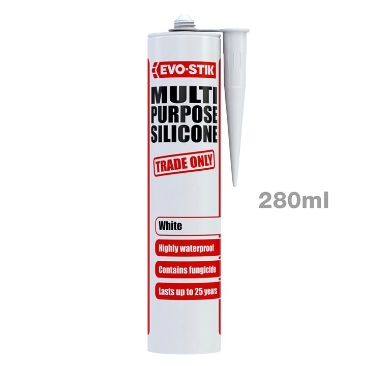 Evo-Stik Multi-Purpose Silicone Sealant White C20 DKBS30613354