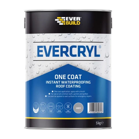 Everbuild EVERCRY One Coat Grey 5kg EVBEVCRYL5GR