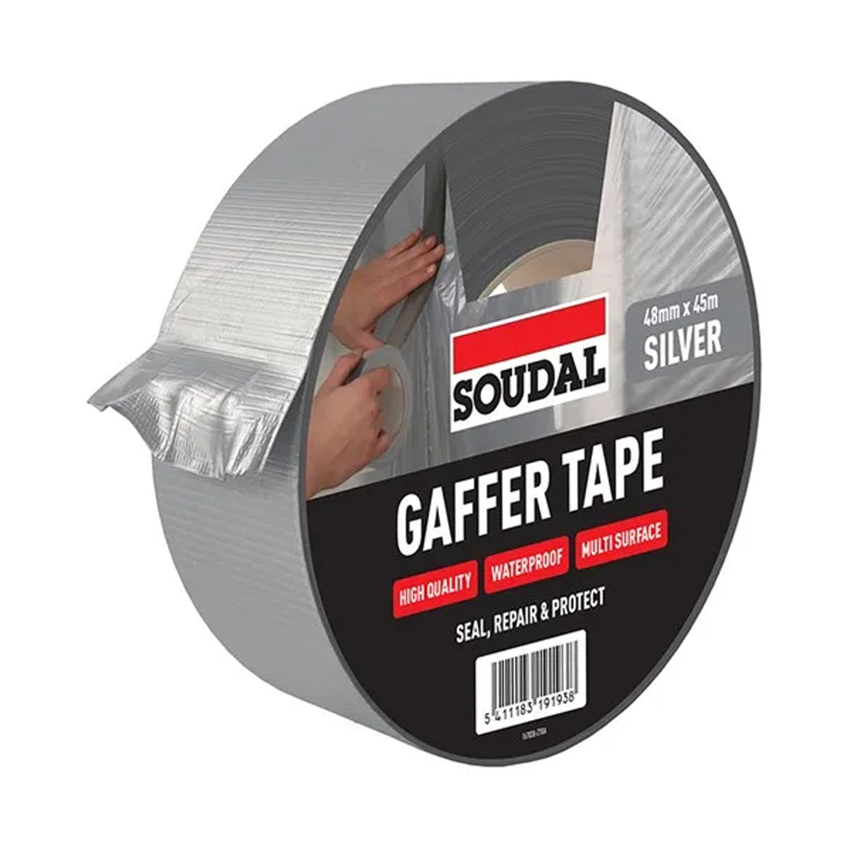 Soudal gaffer tape - SILVER (48mm x 45m) DKSD167038
