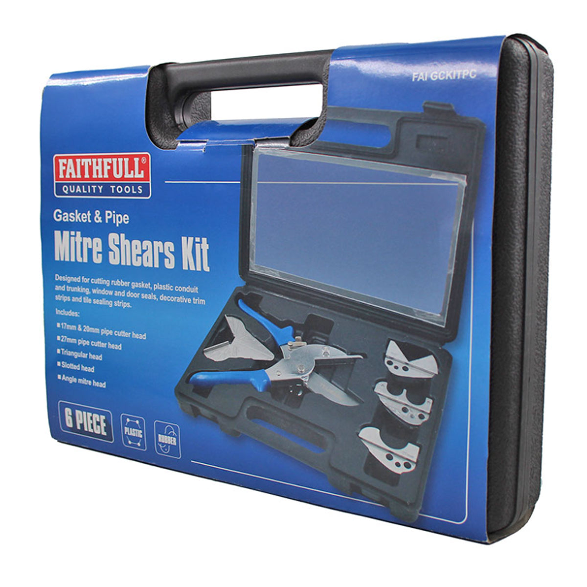 Faithfull Multi-Function Gasket & Pipe Mitre Shears Kit FAIGCKITPC