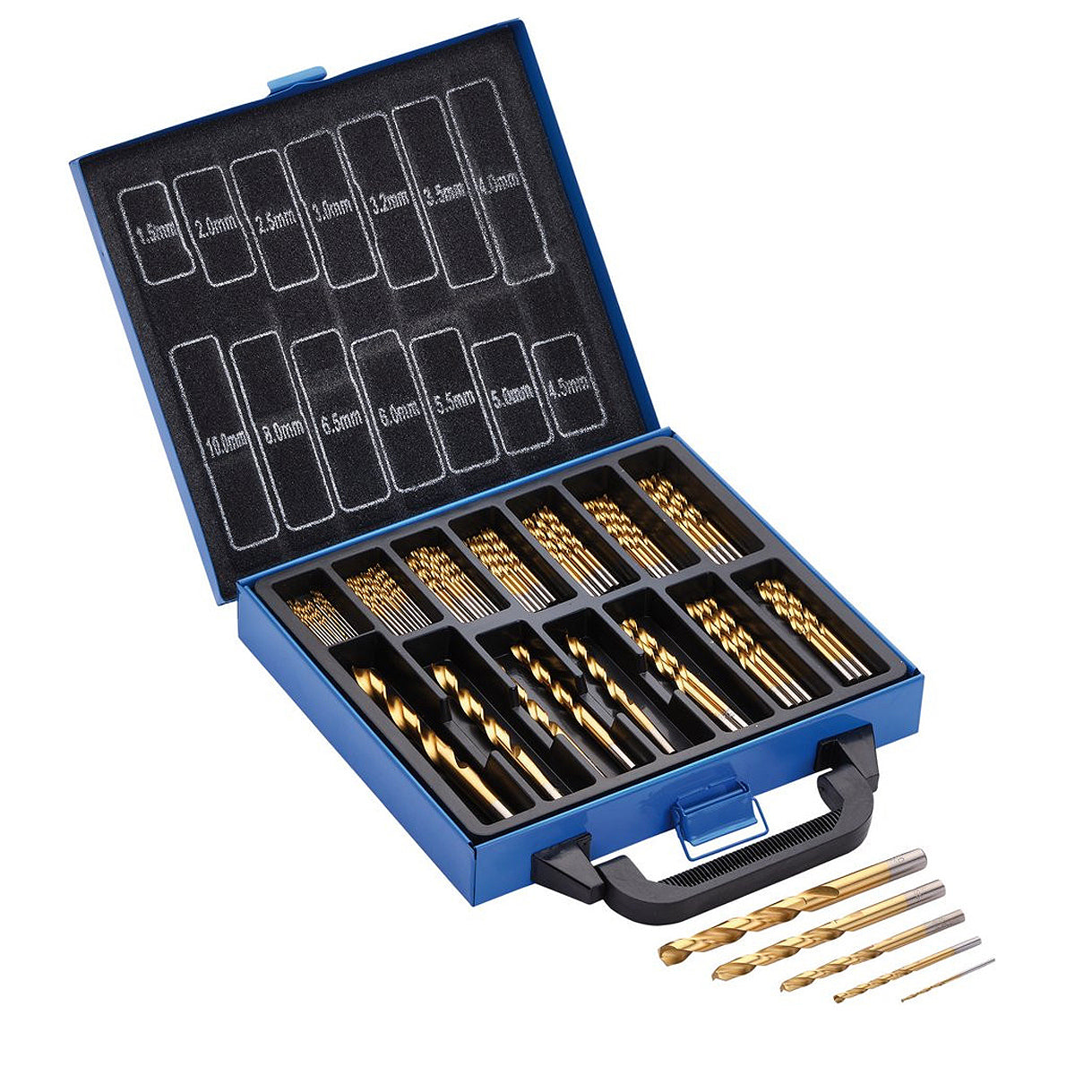 Draper HSS Titanium Nitride Coated Drill Bit Set (99 Piece) 08887