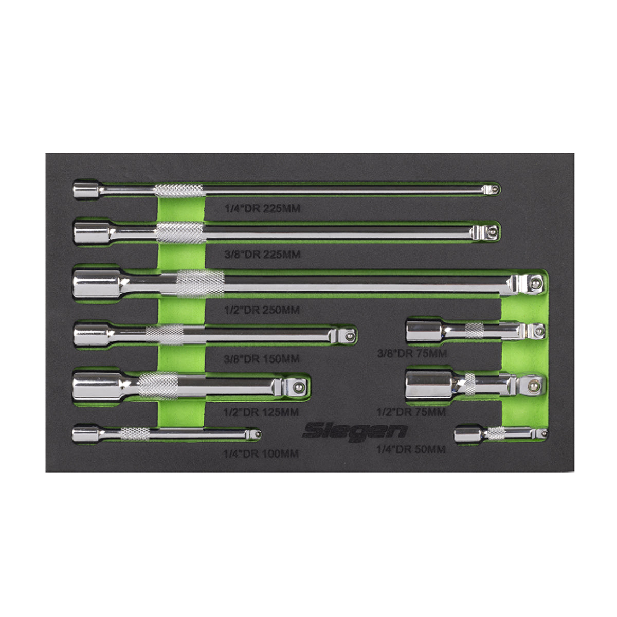 Sealey Extension Bar Set 1/4", 3/8" & 1/2"Sq Drive 9pc S01292