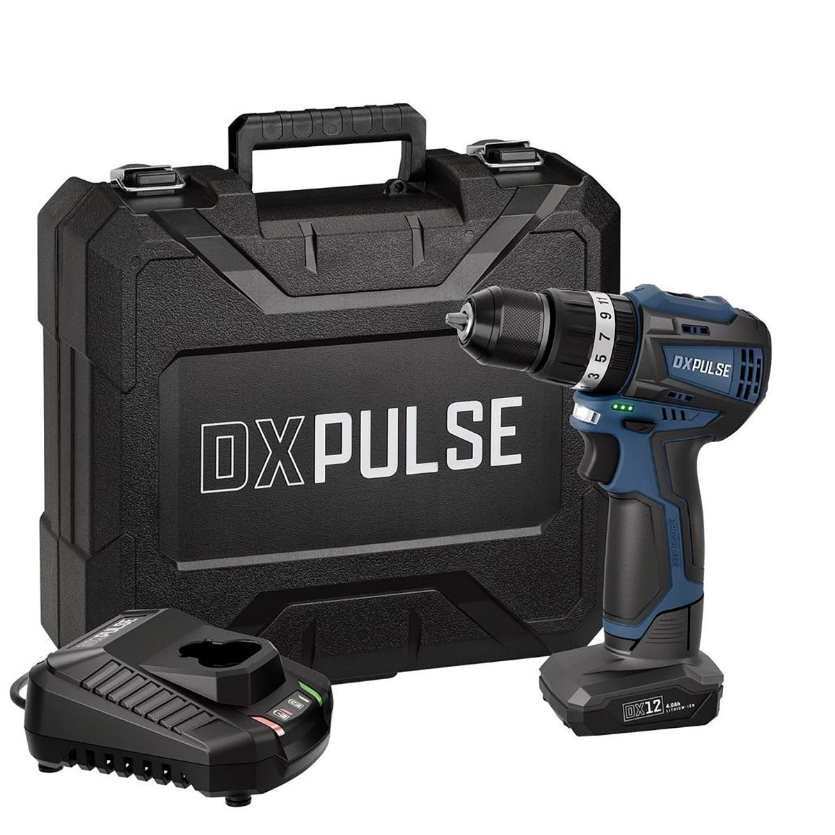 Draper DXPULSE 12V Brushless Combi Drill Complete Kit 29395