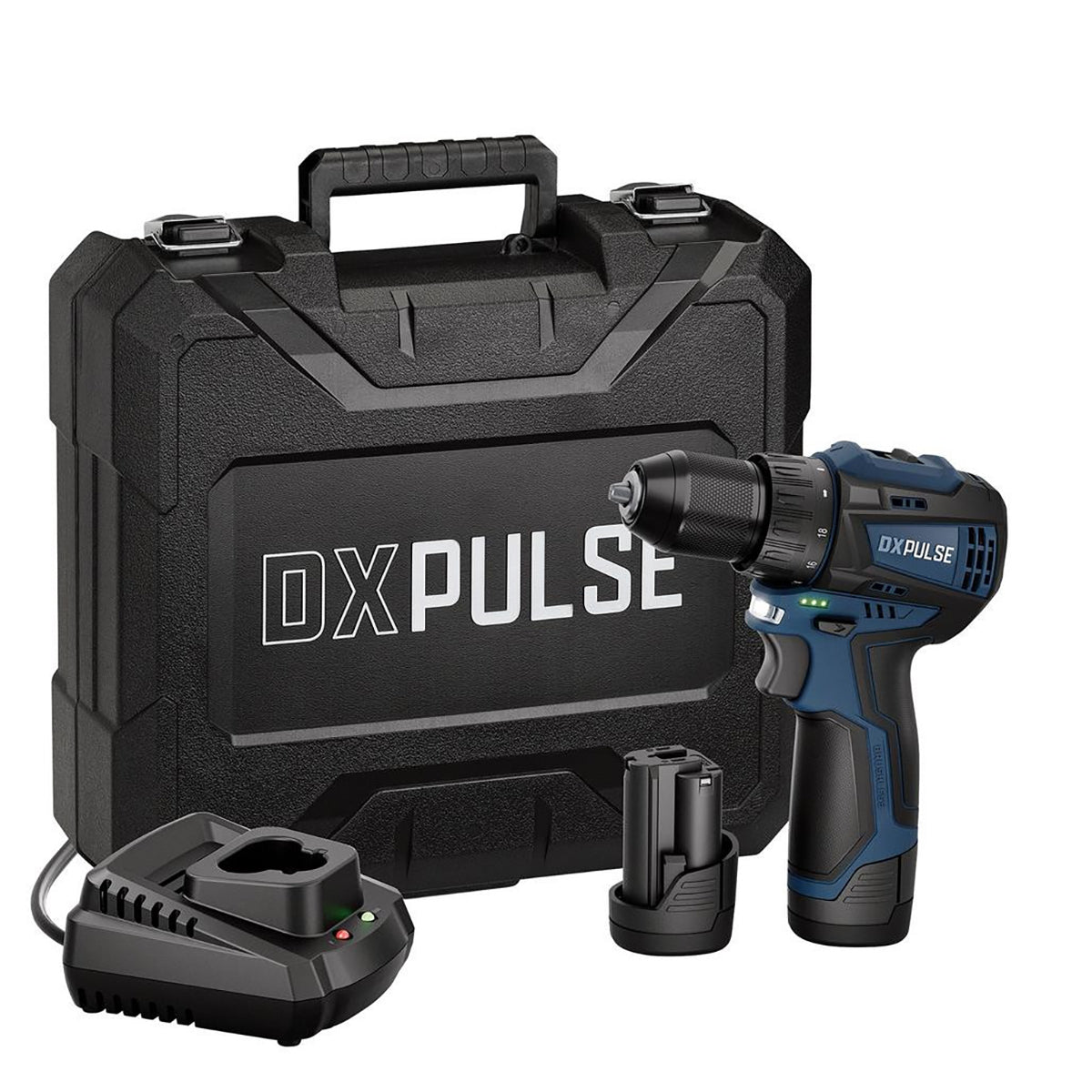 Draper DXPULSE 12V Brushless Drill Driver Complete Kit 27917