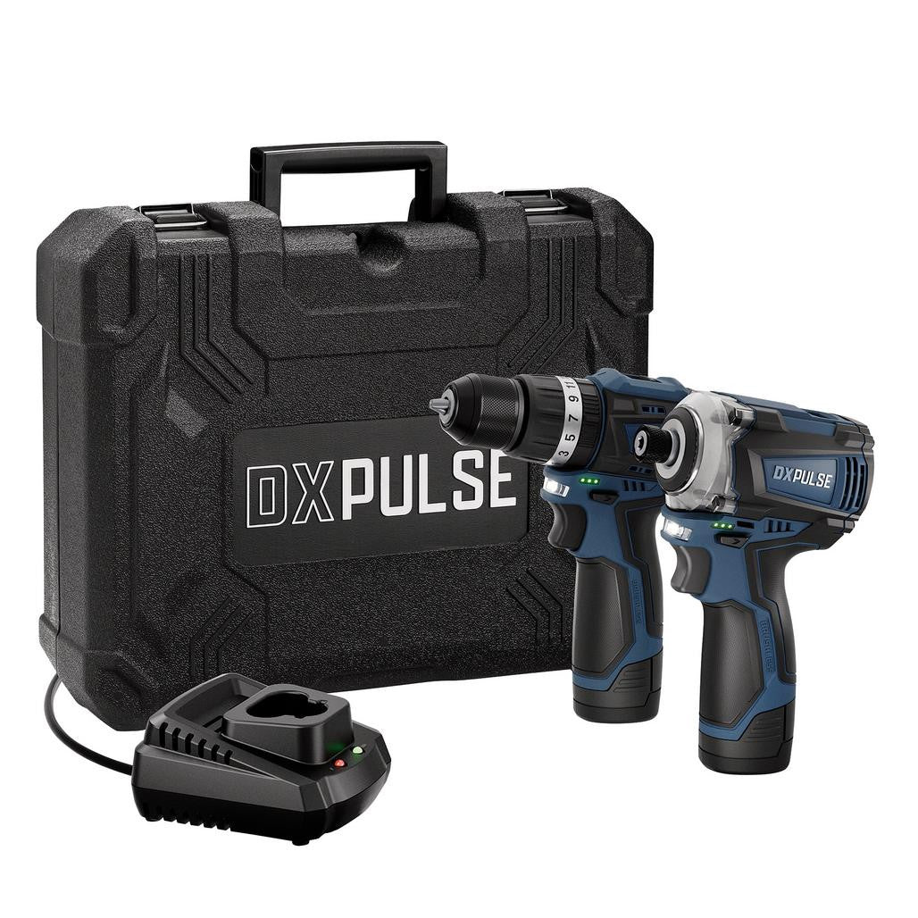 Draper DXPULSE 12V Brushless Combi Drill & Impact Driver Complete Kit 27983