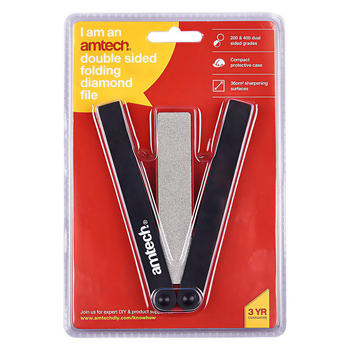 Amtech Double sided folding diamond file E2522