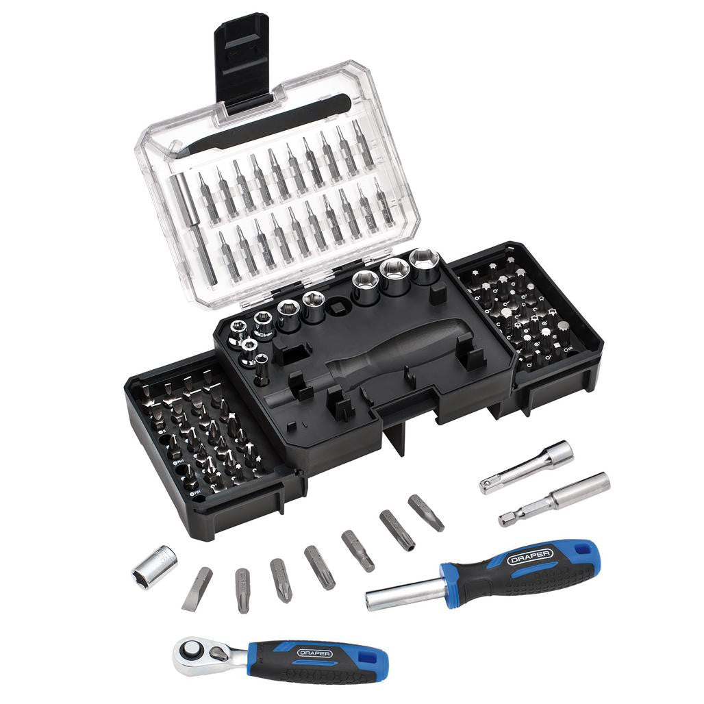 Draper Ratchet and Screwdriver Bit Set (92 Piece) 27785