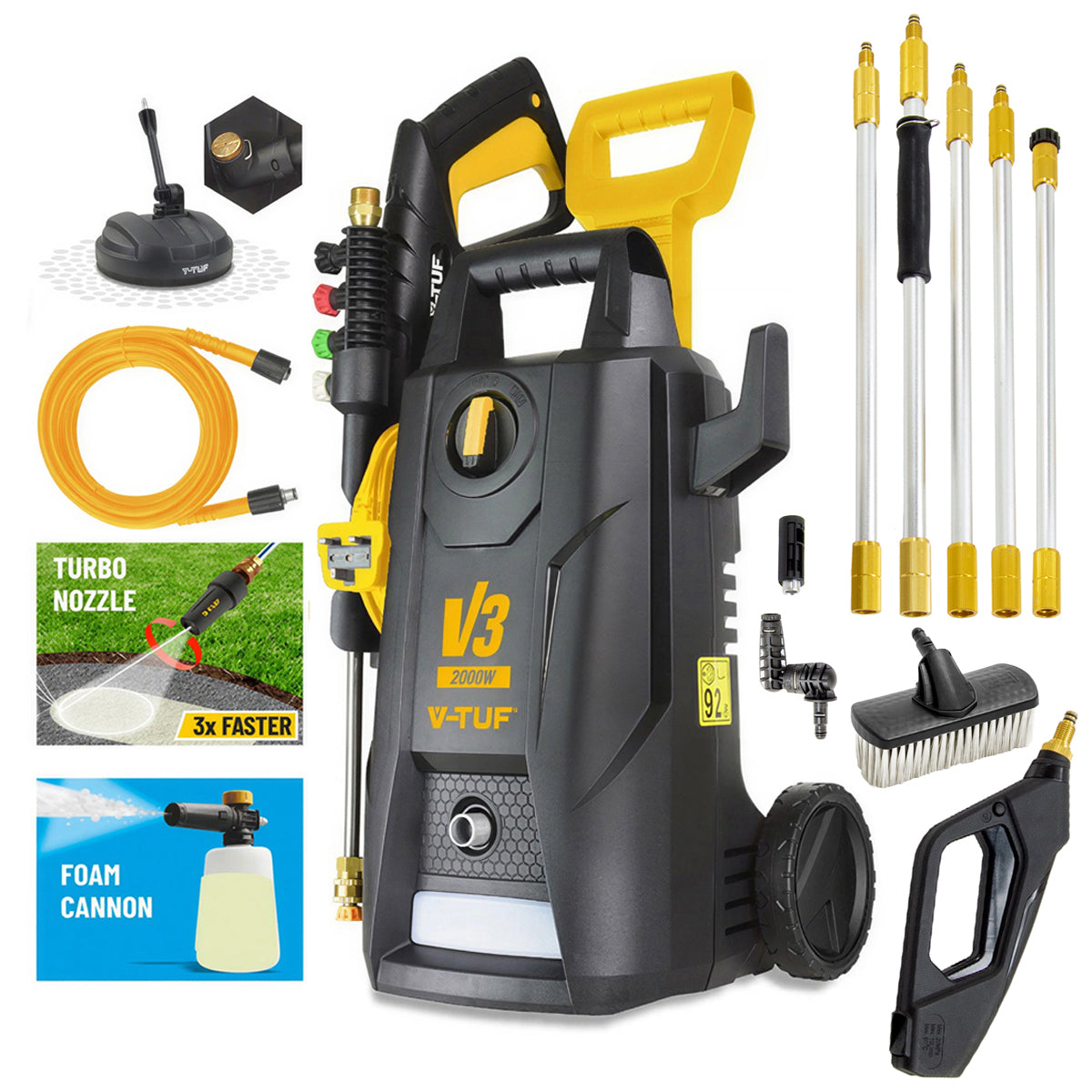V-TUF 150Bar Electric Pressure Washer with Sky Reacher