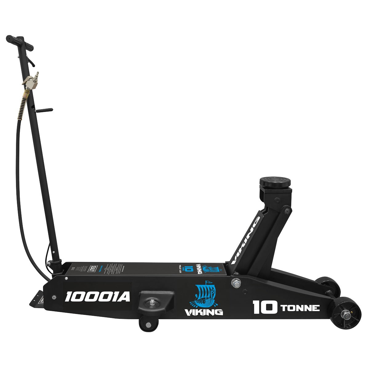 Sealey Viking Professional Long Reach Air/Manual Operation Trolley Jack with Rocket Lift 10 Tonne 10001A