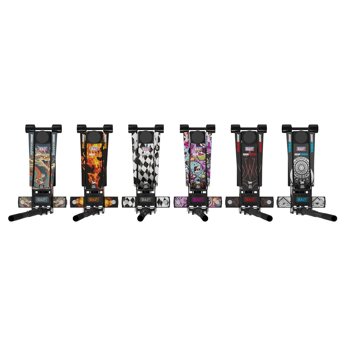 Sealey Low Profile Custom Design Trolley Jack with Rocket Lift 2 Tonne - Black 2000CB