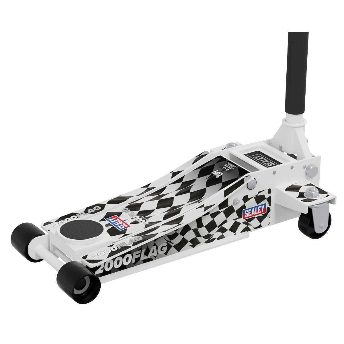 Sealey Low Profile Custom Design Trolley Jack with Rocket Lift 2 Tonne - White 2000CW